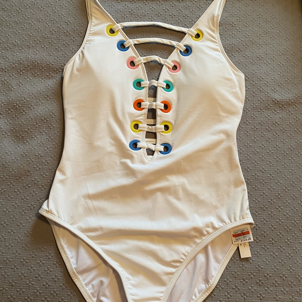 bleu one piece swimsuit